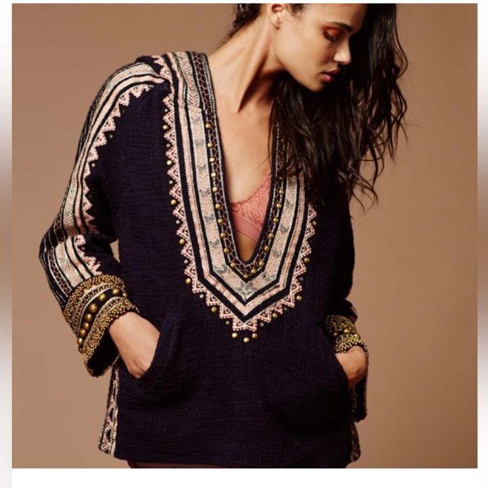 Free People Embroidered Cotton Pullover/Jacket - Picture 3 of 9